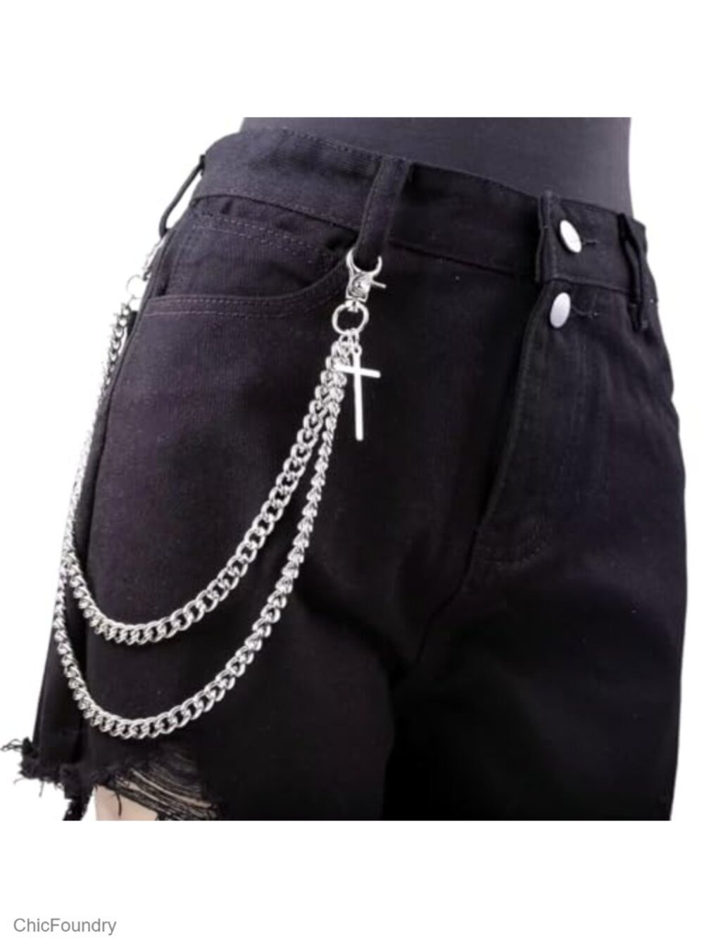 Men Women Jeans Pocket Watch Chain Wallet Chain Goth Hip Hop Punk Accessory